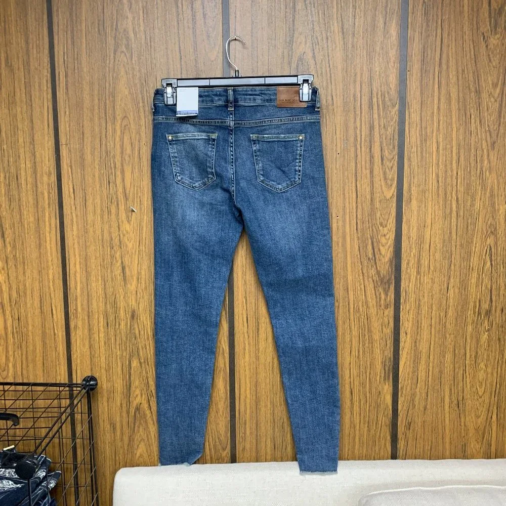 NEW Zara Frayed Center Seams Skinny Jeans - Picture 5 of 6